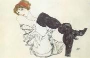 Egon Schiele Woman in Black Stockings (Valerie Neuzil) (mk12) Spain oil painting artist